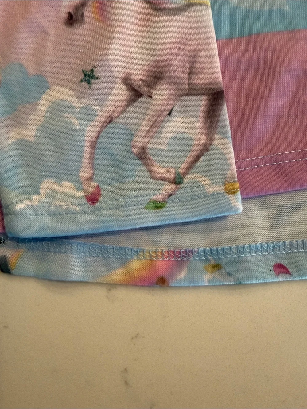 NEW! Kids Large Unicorn Rainbow Pajama Set - Pink & Blue